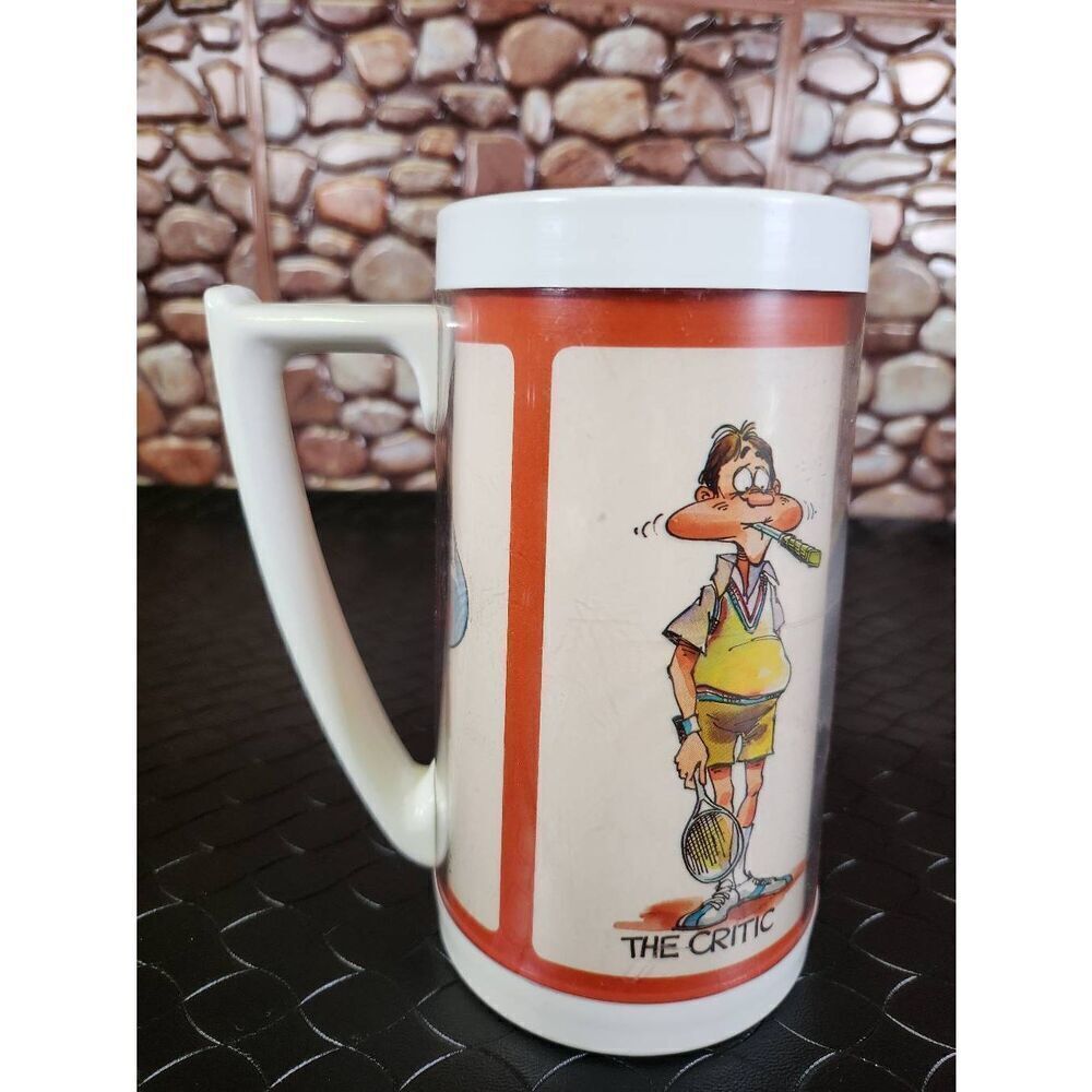 Vintage Thermo-Serv Retro Insulated Mugs #A28
